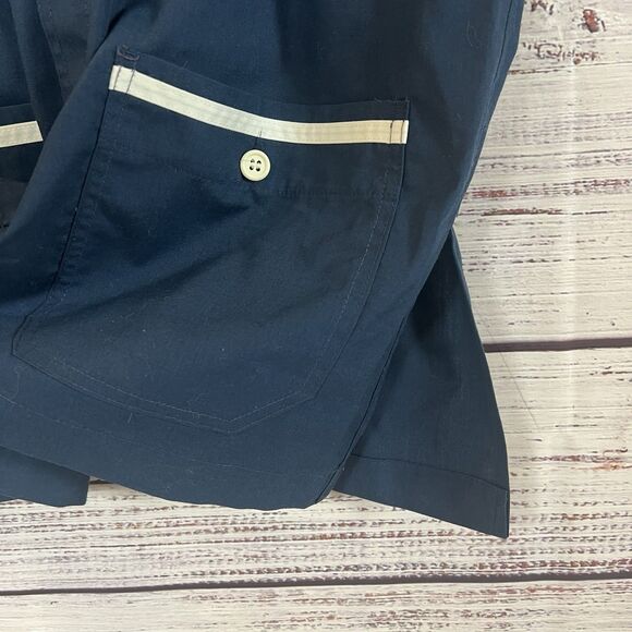 Retro Bowling 50s Style Bowling Shirt L Made in USA Norton Ditto Houston Navy - Picture 3 of 7